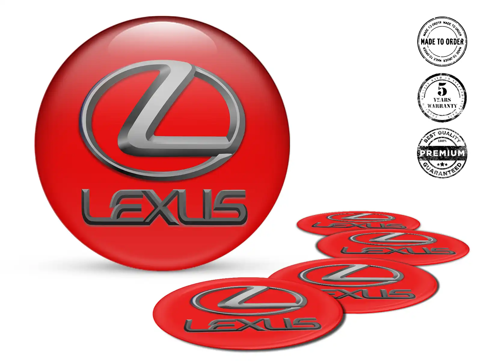 Lexus Etiqueta Bombada Logo Pegatinas de Silicona Premium